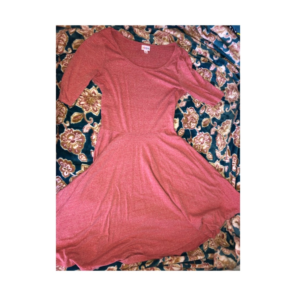 Red knee length super comfy LulaRoe Dress